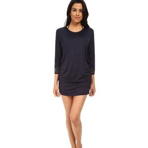Michael Michael Kors Boho Studded Cover-Up Dress-NEW NAVY-X-Small/Small